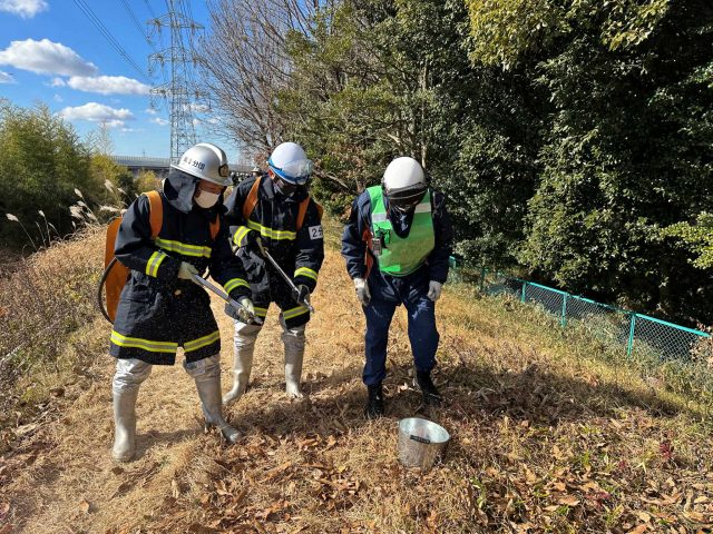 燻った火も見逃すことなく消火！