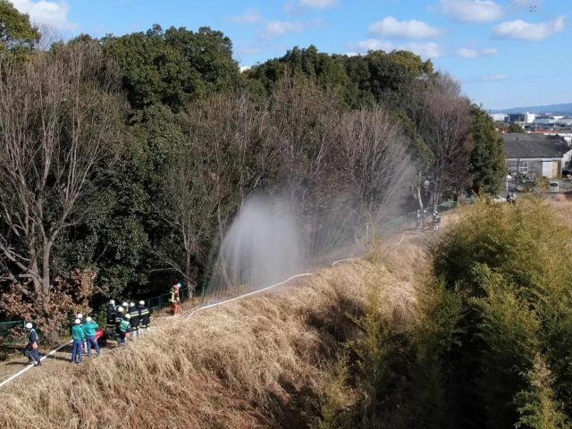 ドローンの映像から火災範囲を把握します