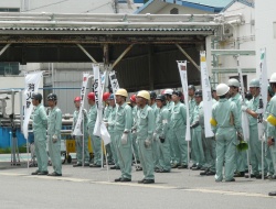 自衛消防隊の集結