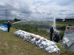 放水訓練の様子